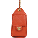 Chanel Mini 25 Hobo Bag Dark Orange Caviar Antique Gold Hardware - Thumbnail View 3