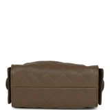 Chanel Mini 25 Hobo Bag Dark Khaki Caviar Antique Gold Hardware - Thumbnail View 6