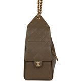 Chanel Medium 25 Hobo Bag Dark Khaki Caviar Antique Gold Hardware - Thumbnail View 3