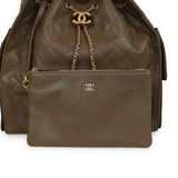 Chanel Medium 25 Hobo Bag Dark Khaki Caviar Antique Gold Hardware - Thumbnail View 8