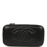 Chanel Small Top Handle Vanity Case Black Lambskin Light Gold Hardware - Thumbnail View 6