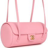 Chanel Preppy Coco Bowling Bag Pink Shiny Caviar Brushed Gold Hardware - Thumbnail View 2