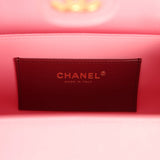 Chanel Preppy Coco Bowling Bag Pink Shiny Caviar Brushed Gold Hardware - Thumbnail View 9