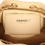 Chanel Mini 25 Hobo Bag Light Beige Caviar Antique Gold Hardware - Thumbnail View 9