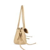 Chanel Small East West Shopping Tote Light Beige Caviar Gold Hardware