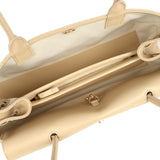 Chanel Small East West Shopping Tote Light Beige Caviar Gold Hardware