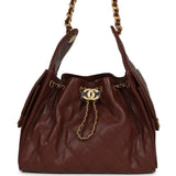 Chanel Small 25 Hobo Bag Brown Caviar Antique Gold Hardware - Thumbnail View 1