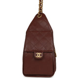 Chanel Small 25 Hobo Bag Brown Caviar Antique Gold Hardware - Thumbnail View 3
