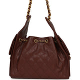 Chanel Small 25 Hobo Bag Brown Caviar Antique Gold Hardware - Thumbnail View 4