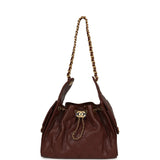 Chanel Small 25 Hobo Bag Brown Caviar Antique Gold Hardware - Thumbnail View 7