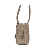 Chanel Large "Perfect Bowling" Bag Dark Beige Suede Gold Hardware - Thumbnail View 3