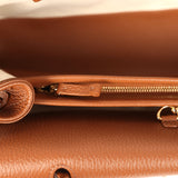 Chanel Small East West Shopping Tote Brown Caviar Gold Hardware