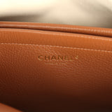 Chanel Small East West Shopping Tote Brown Caviar Gold Hardware