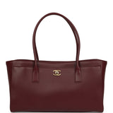 Chanel Small Cerf Shopping Bag Burgundy Calfskin Gold Hardware - Thumbnail View 1