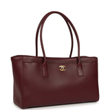 Chanel Small Cerf Shopping Bag Burgundy Calfskin Gold Hardware - Thumbnail View 2