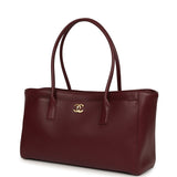 Chanel Small Cerf Shopping Bag Burgundy Calfskin Gold Hardware - Thumbnail View 5