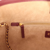 Chanel Small Cerf Shopping Bag Burgundy Calfskin Gold Hardware - Thumbnail View 9