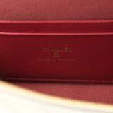 Chanel Chevron Top Handle Long Vanity Case with Chain Grey Shiny Caviar Gold Hardware - Thumbnail View 9