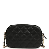 Chanel Mini Camera Case Clutch with Chain Black Caviar Light Gold Hardware - Thumbnail View 4