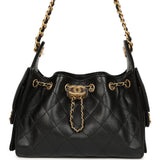 Chanel Mini 25 Hobo Bag Black Caviar Antique Gold Hardware - Thumbnail View 1