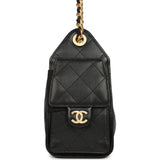 Chanel Mini 25 Hobo Bag Black Caviar Antique Gold Hardware - Thumbnail View 3