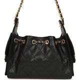 Chanel Mini 25 Hobo Bag Black Caviar Antique Gold Hardware - Thumbnail View 4