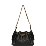 Chanel Mini 25 Hobo Bag Black Caviar Antique Gold Hardware - Thumbnail View 7