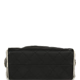 Chanel Mini 25 Hobo Bag Black and White Calfskin Light Gold Hardware - Thumbnail View 6