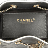 Chanel Mini 25 Hobo Bag Black and White Calfskin Light Gold Hardware - Thumbnail View 10