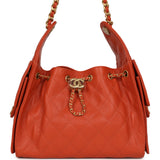 Chanel Small 25 Hobo Bag Dark Orange Caviar Antique Gold Hardware - Thumbnail View 1