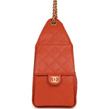 Chanel Small 25 Hobo Bag Dark Orange Caviar Antique Gold Hardware - Thumbnail View 3