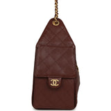 Chanel Small 25 Hobo Bag Brown Caviar Antique Gold Hardware - Thumbnail View 3