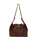 Chanel Small 25 Hobo Bag Brown Caviar Antique Gold Hardware - Thumbnail View 7