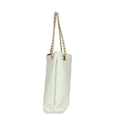 Chanel Large "Eyes on You" CC Shopping Bag Light Blue Lambskin Gold Hardware - Thumbnail View 3
