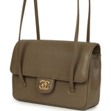 Chanel Small Preppy Coco Flap Bag Dark Khaki Shiny Caviar Brushed Gold Hardware - Thumbnail View 5