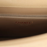 Chanel Small Preppy Coco Flap Bag Dark Khaki Shiny Caviar Brushed Gold Hardware - Thumbnail View 9