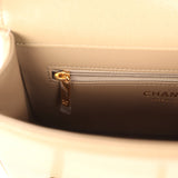 Chanel Small Preppy Coco Flap Bag Dark Khaki Shiny Caviar Brushed Gold Hardware - Thumbnail View 10