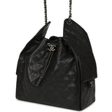 Chanel Medium 25 Hobo Bag Black Caviar Aged Ruthenium Hardware - Thumbnail View 5