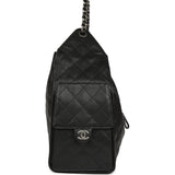 Chanel Medium 25 Hobo Bag Black Caviar Aged Ruthenium Hardware - Thumbnail View 3