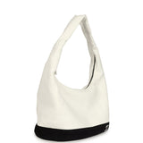 Chanel CC Beach Hobo Bag and Towel Set White and Black Terry Silver Hardware - Thumbnail View 3
