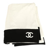 Chanel CC Beach Hobo Bag and Towel Set White and Black Terry Silver Hardware - Thumbnail View 9