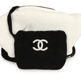 Chanel CC Beach Hobo Bag and Towel Set White and Black Terry Silver Hardware - Thumbnail View 10