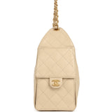 Pre-owned Chanel Small 25 Hobo Bag Beige Caviar Antique Gold Hardware - Thumbnail View 3