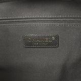 Chanel Small Coco Base Hobo Bag Grey Suede and Black Shiny Lambskin Brushed Gold Hardware - Thumbnail View 10