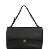 Chanel Maxi "Souplissimo" Large Flap Bag Black Caviar Silver Hardware - Thumbnail View 1