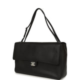 Chanel Maxi "Souplissimo" Large Flap Bag Black Caviar Silver Hardware - Thumbnail View 5