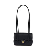Chanel Mini Preppy Coco Clutch with Straps Navy Blue Shiny Caviar Brushed Gold Hardware - Thumbnail View 7