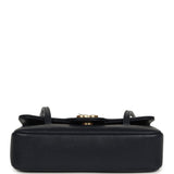 Chanel Mini Preppy Coco Clutch with Straps Navy Blue Shiny Caviar Brushed Gold Hardware - Thumbnail View 6