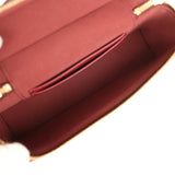 Chanel Chevron Top Handle Long Vanity Case with Chain Dark Burgundy Shiny Caviar Gold Hardware - Thumbnail View 8