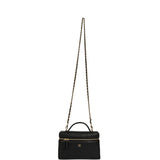Chanel Top Handle Long Vanity Case with Chain Black Grained Goatskin Gold Hardware - Thumbnail View 7